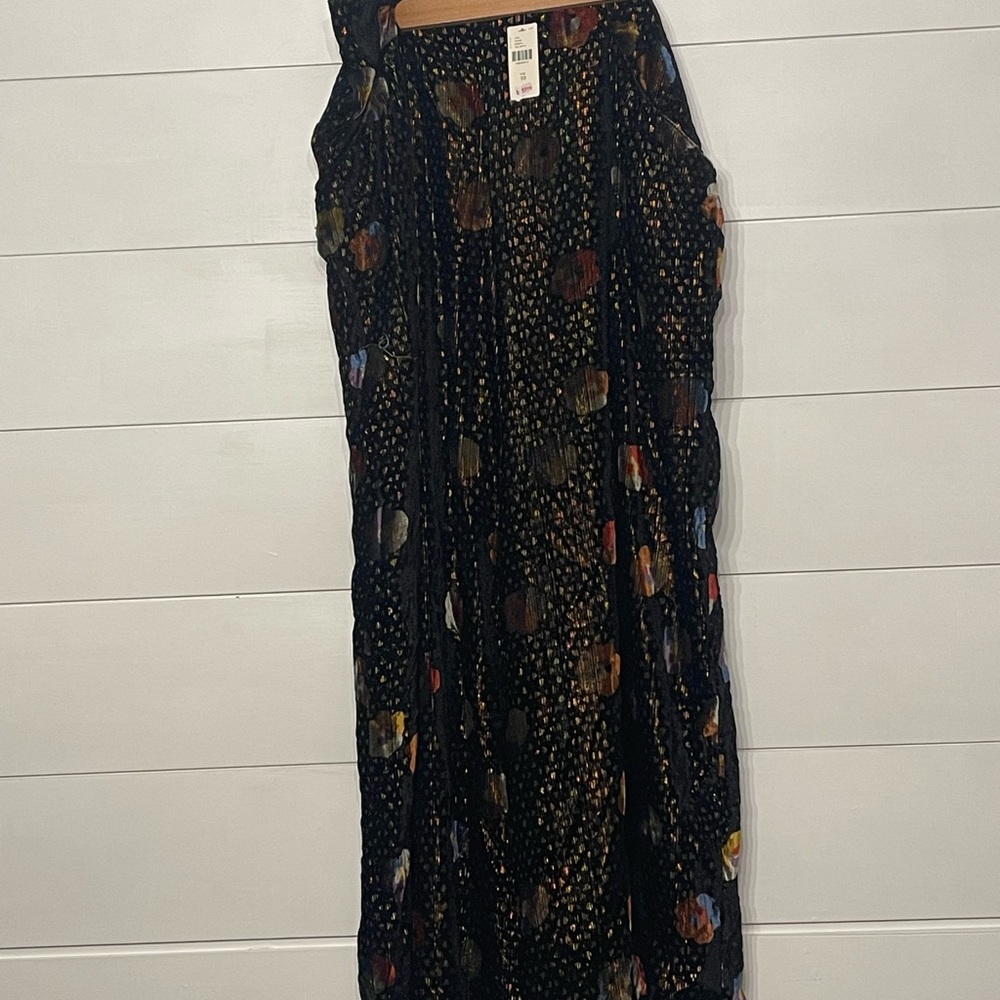 Velvet wide leg Anthropologie pants